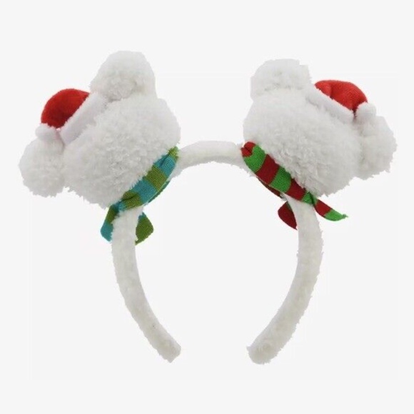 2024 Disney Parks Mickey Mouse Snowman Ears Headband Christmas Holidays - NEW - Picture 2 of 2